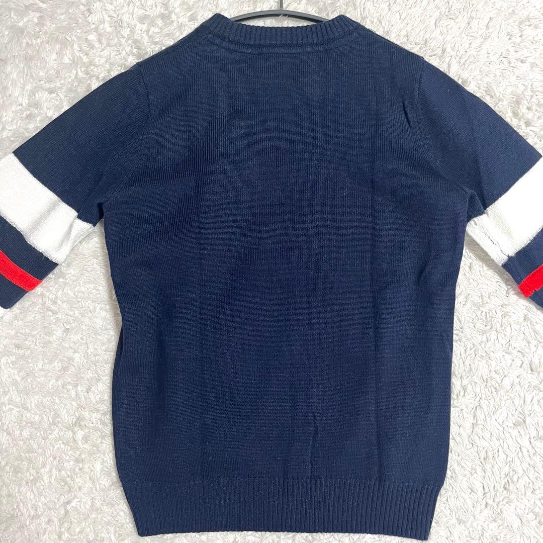 ニューバランス ゴルフウェア ニット セーター L相当 防風防寒 ビッグロゴ