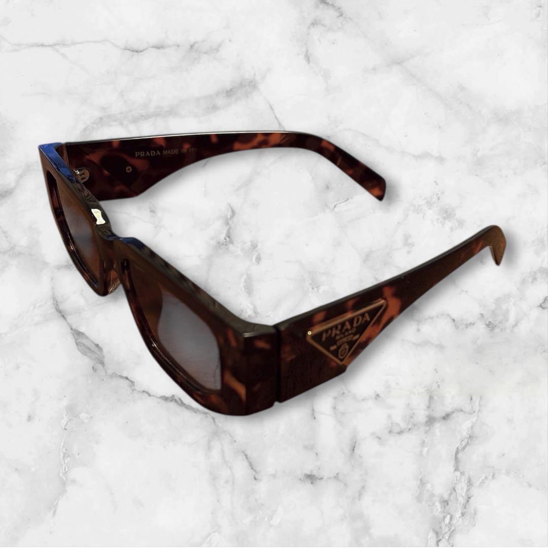 PRADA スクエアサングラス ブラウン　ベッコウ柄