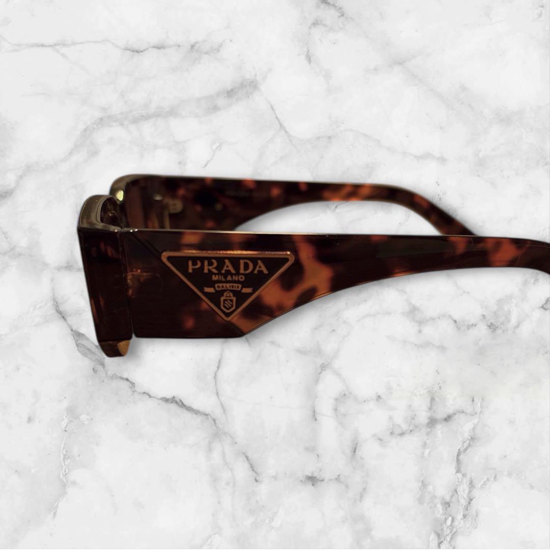 PRADA スクエアサングラス ブラウン　ベッコウ柄