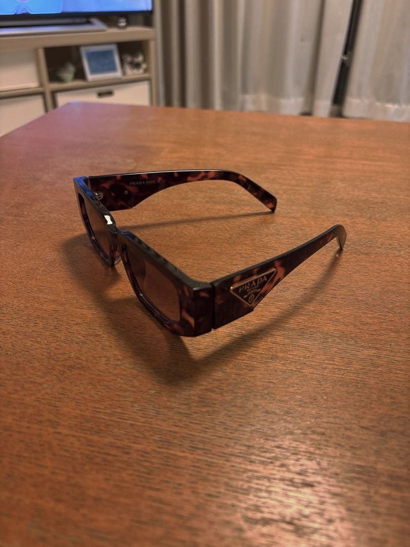 PRADA スクエアサングラス ブラウン　ベッコウ柄