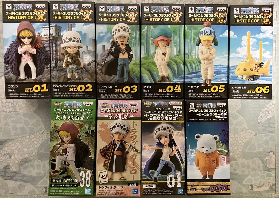 ワンピース ワーコレヒストリーオブロー & ベポ コラソン等 10種【未