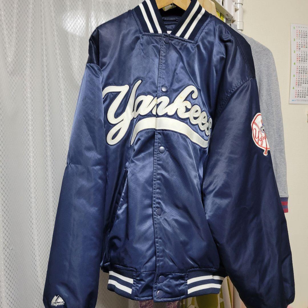 ヤンキース スタジャン マジェスティック Lサイズ ヴィンテージ