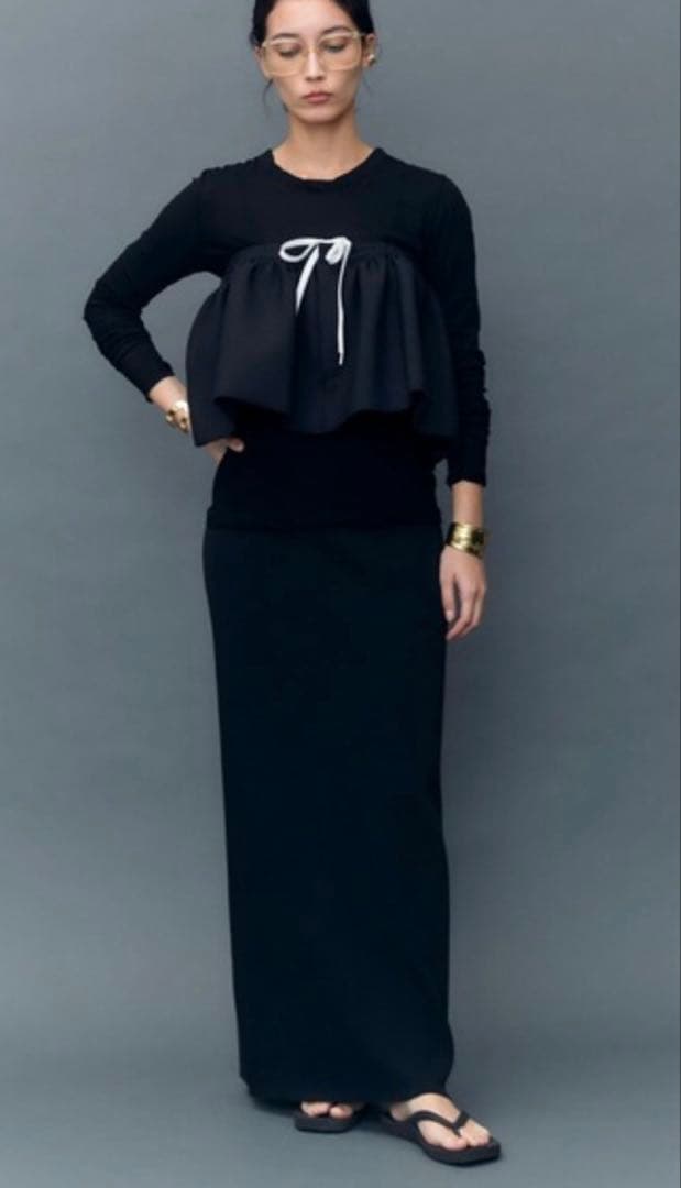 カレンソロジー　コットンリブニットタイトスカート　コーチリュック