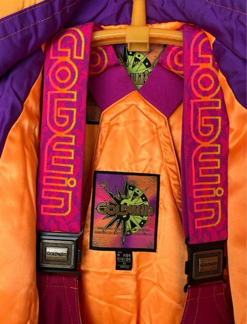 【未使用】GOLDWIN スキーウェア 紫ピンクオレンジ 90’sレア 希少