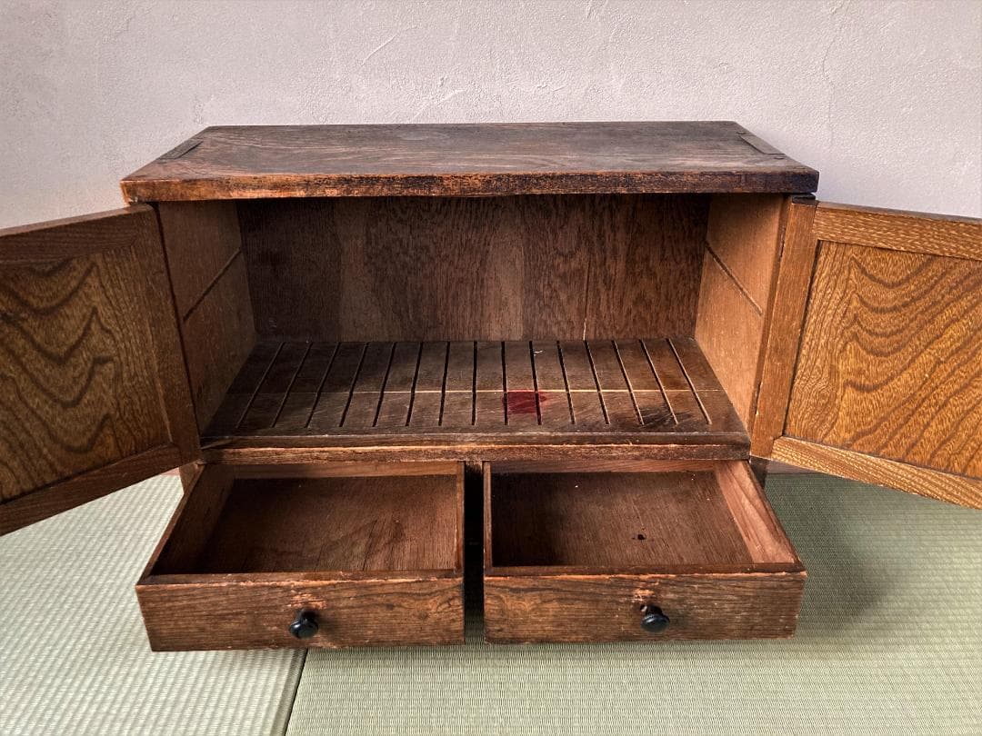 送料込】昭和レトロ 小箪笥 木製収納棚