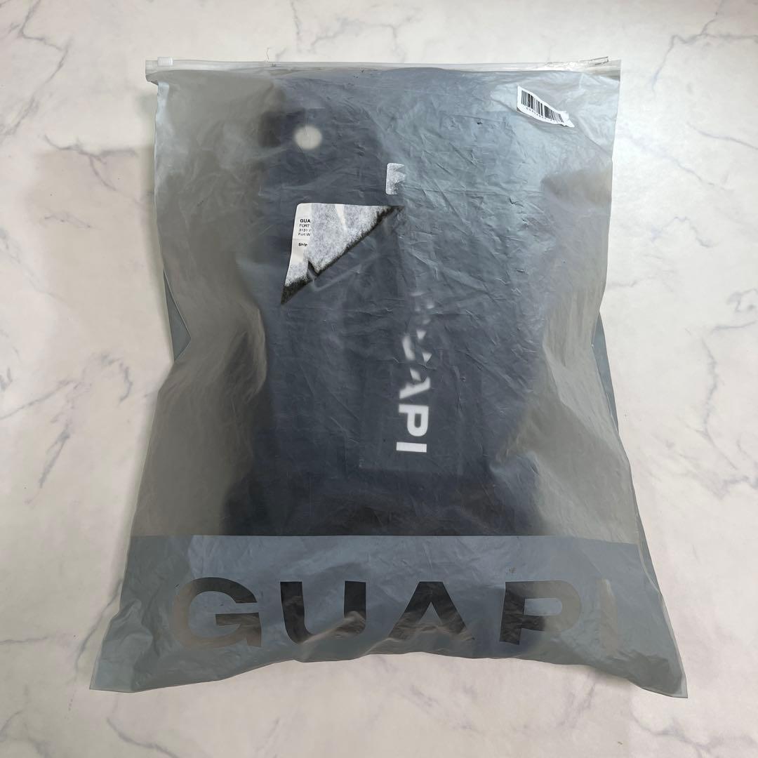 GUAPI グアピ オールブラック スーパースタックレザーデニム 新品 28