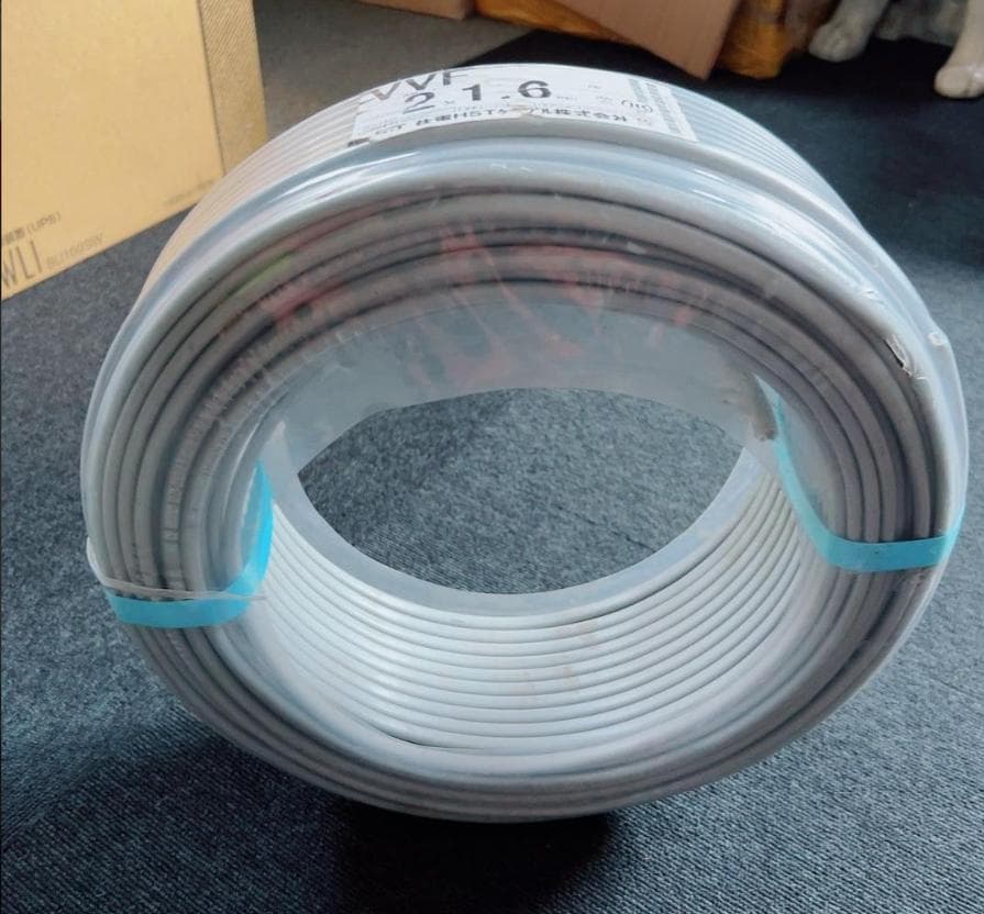 住電HST電線 VVF 2×1.6 黒白　２芯　1巻100mケーブル2023年製