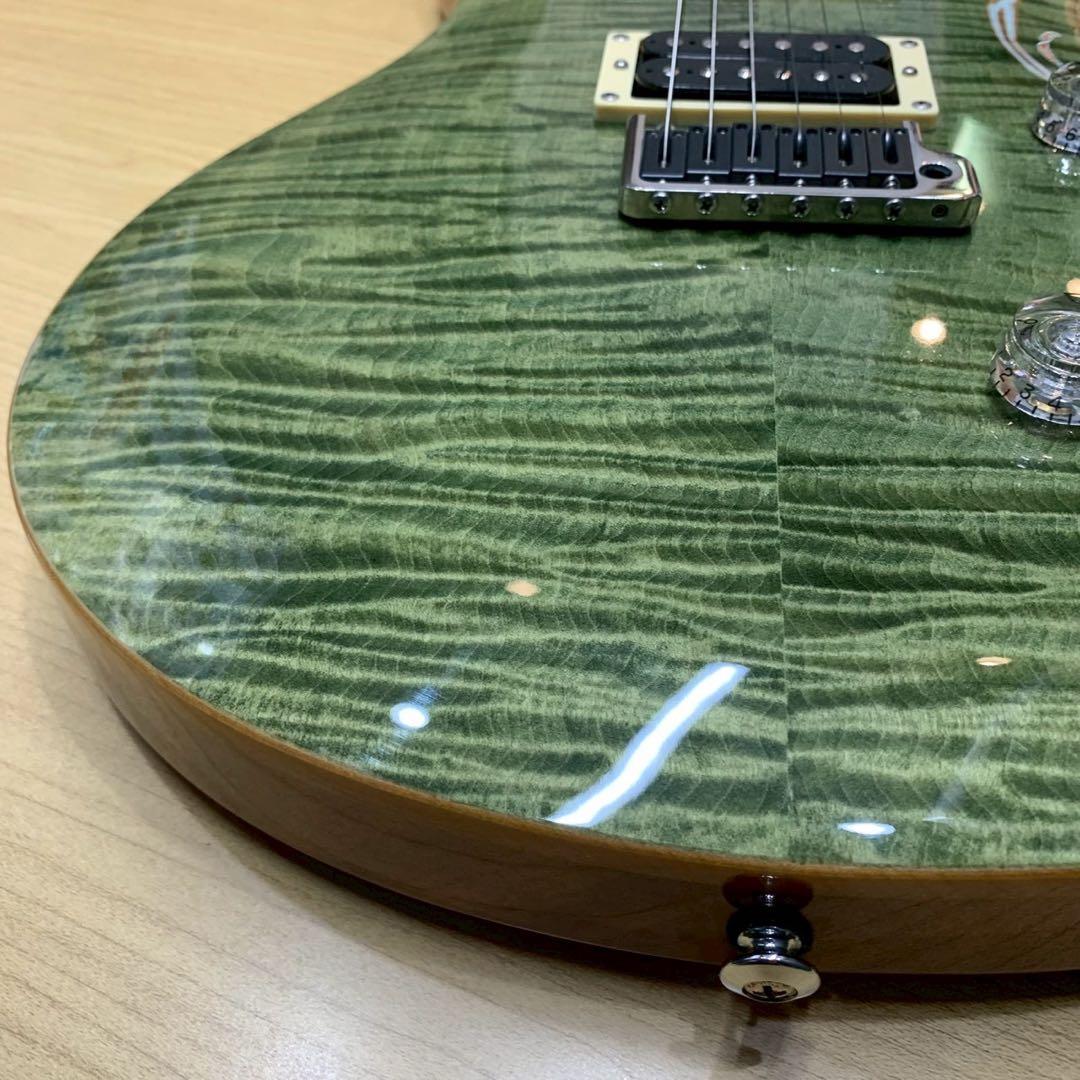 極美品 激杢 PRS custom24 SE グリーン ソフトケース付き｜