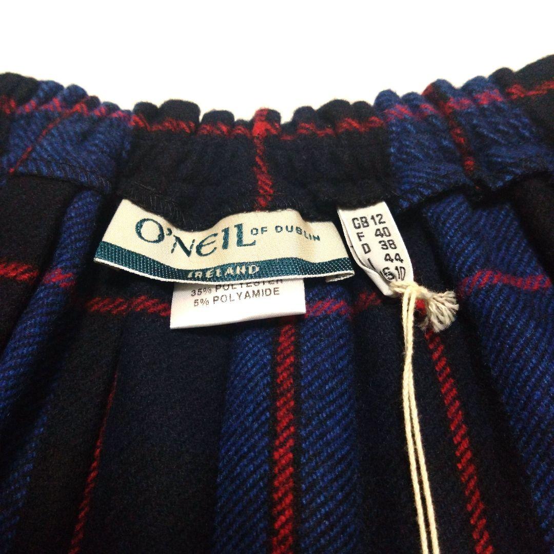 【新品タグ付き】オニールオブダブリン ロングキルトスカート GB12ブルー系