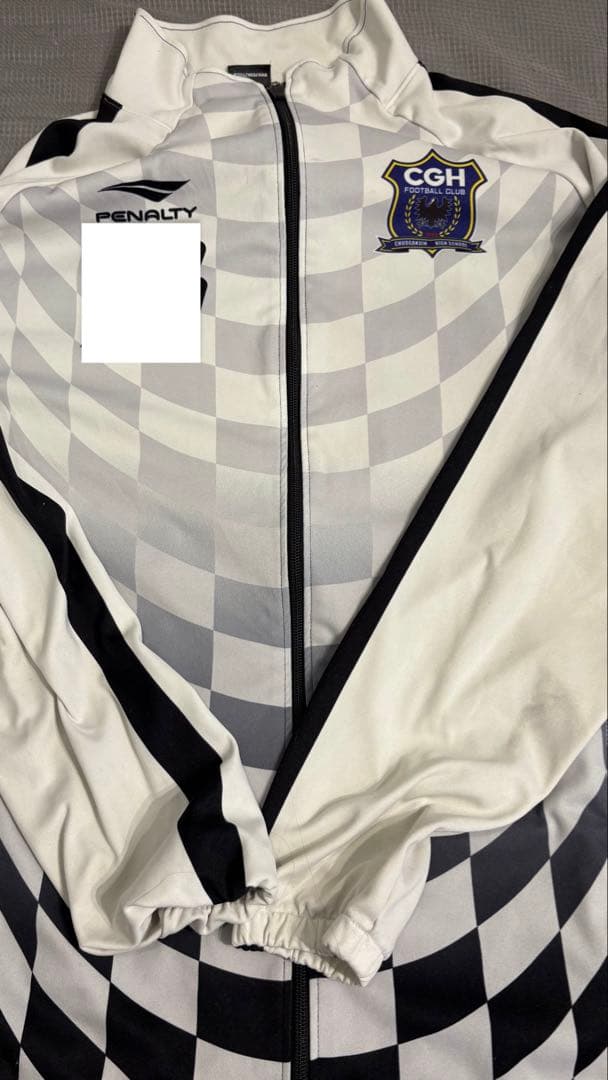 中央学院高校サッカー部 移動着 ジャージ 白黒 - メルカリ