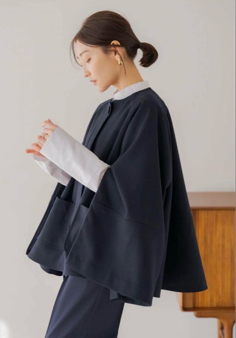 regleam リグリーム　ポンチョコート　ネイビー