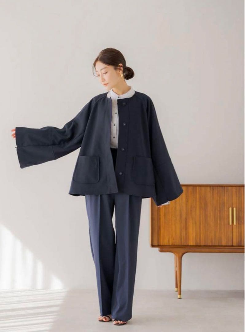 regleam リグリーム　ポンチョコート　ネイビー