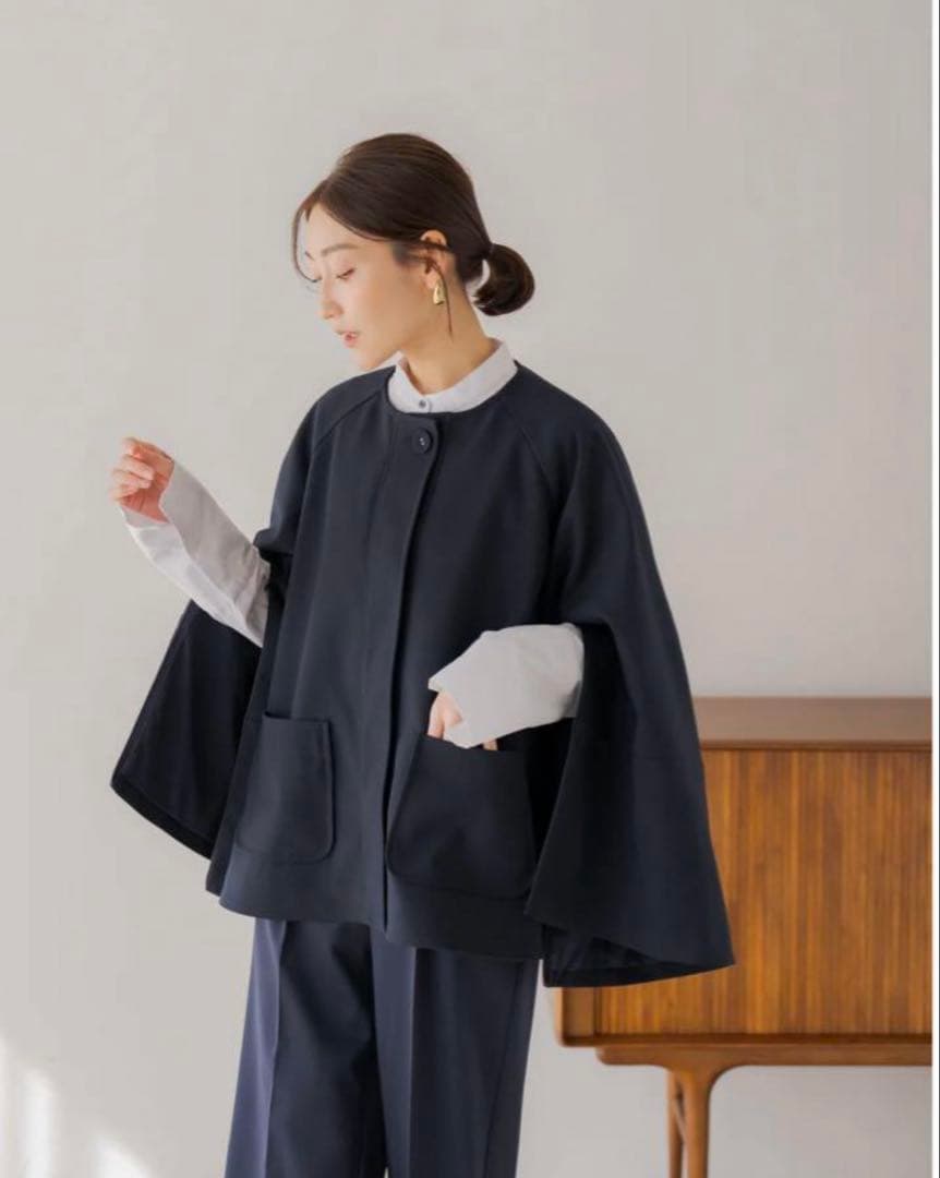 regleam リグリーム　ポンチョコート　ネイビー