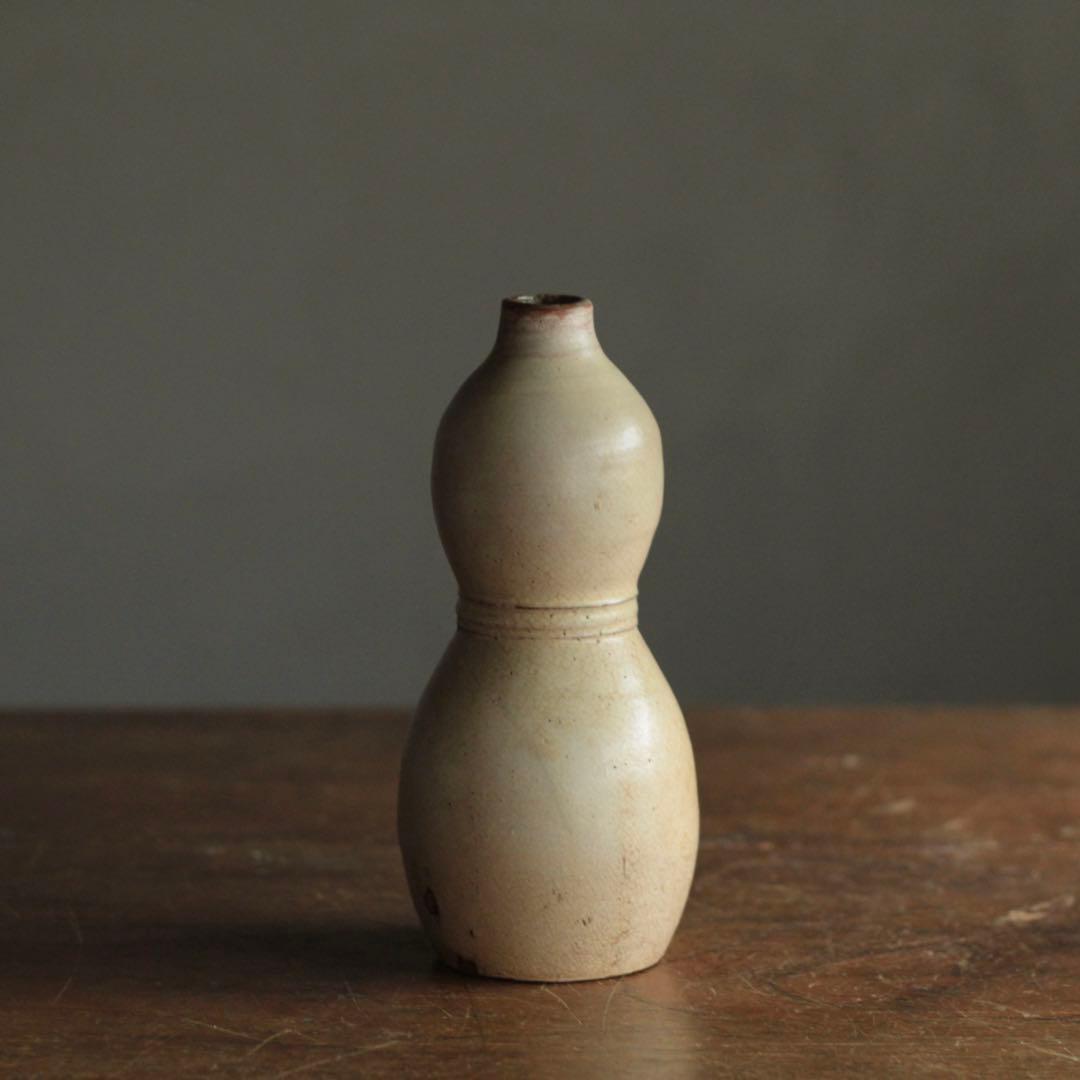 白丹波的 瓢形 白釉徳利 酒器 古美術 古道具 アンティーク