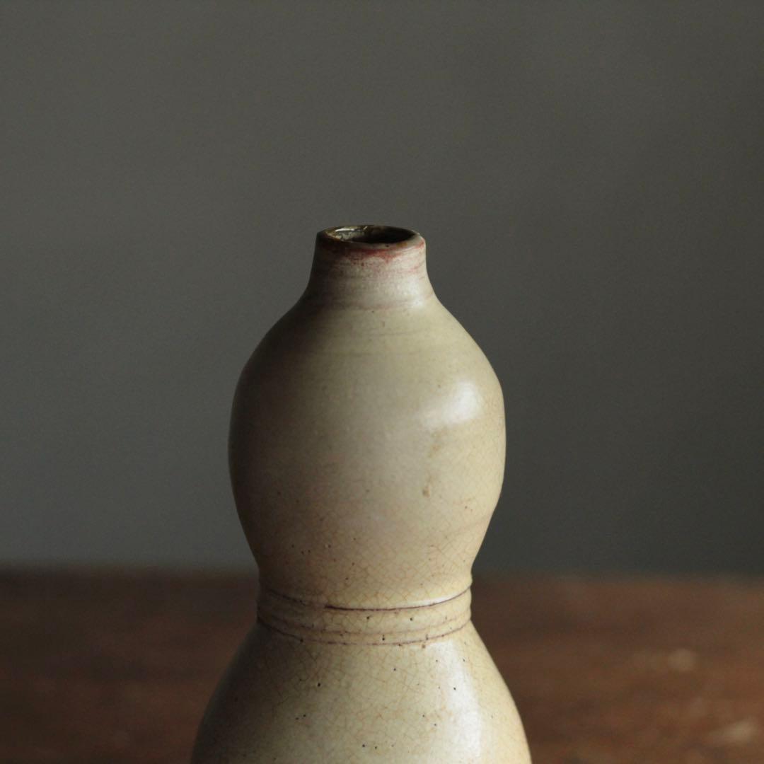 白丹波的 瓢形 白釉徳利 酒器 古美術 古道具 アンティーク