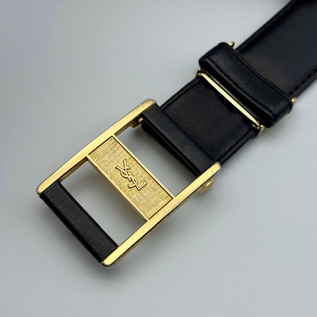 ✨良品✨サンローラン ベルト YSL ゴールド金具 カサンドラ レザー 男女兼用