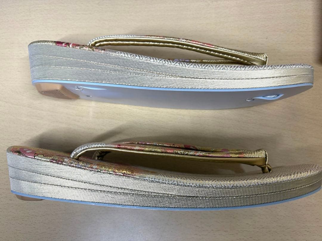 【新品 未使用】草履バッグセット 振袖　成人式　金　ゴールド LLサイズ