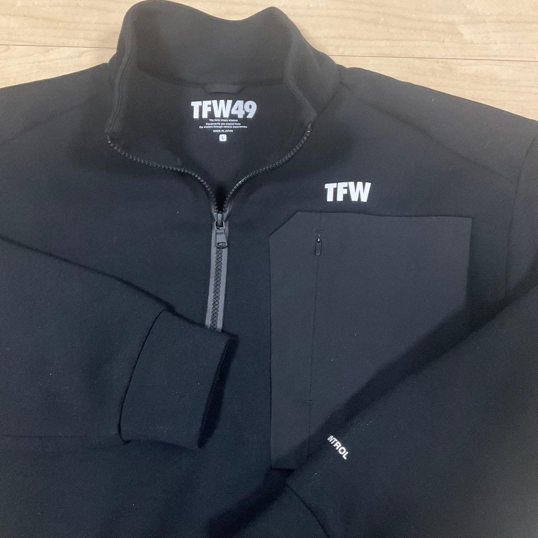 メンズウェア TFW49 CARDBOARD MATERIAL HALF ZIP SWEAT