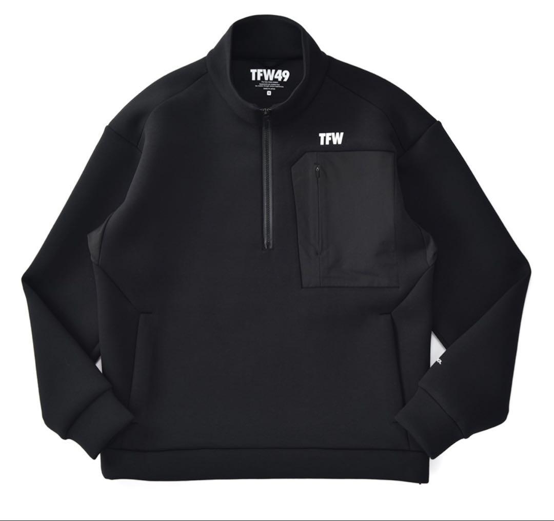 メンズウェア TFW49 CARDBOARD MATERIAL HALF ZIP SWEAT