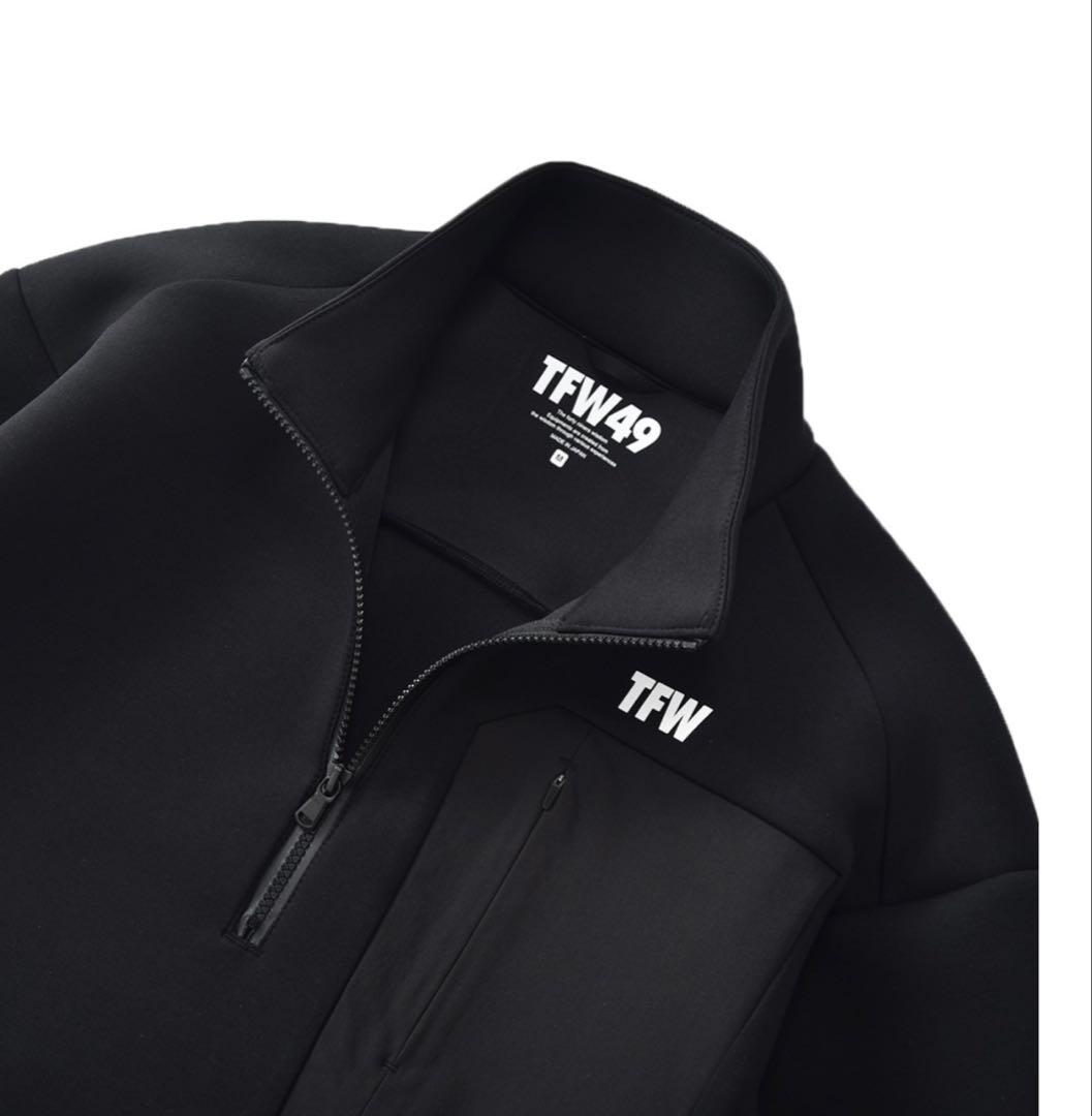 メンズウェア TFW49 CARDBOARD MATERIAL HALF ZIP SWEAT