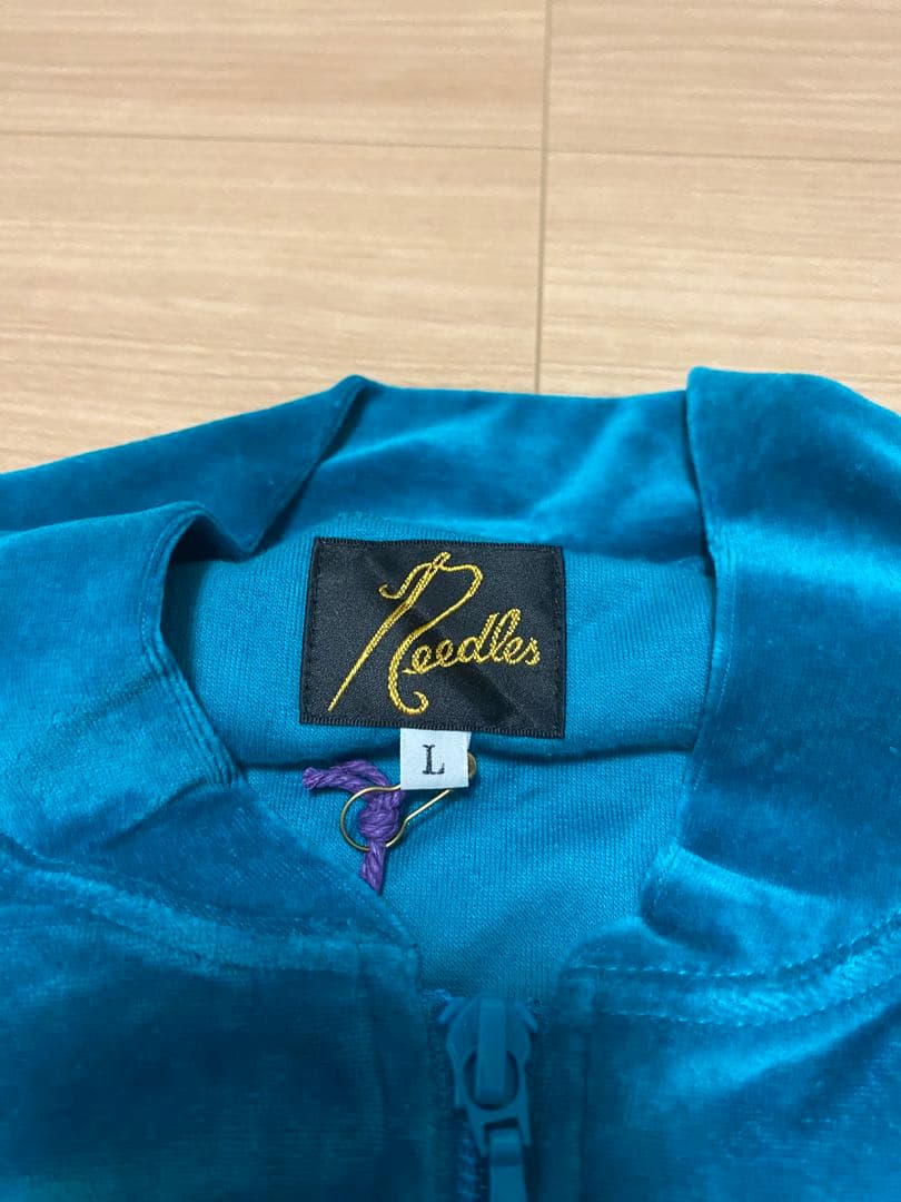 ニードルス　ベロア　トラックジャケット、パンツ　セットアップ　ターコイズ