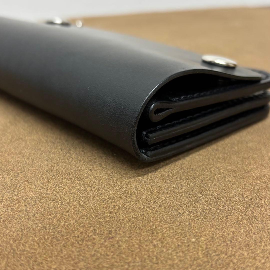 【アウトレット】　ホースバット　トラッカーウォレット　ミドル　黒　3層　コミペル