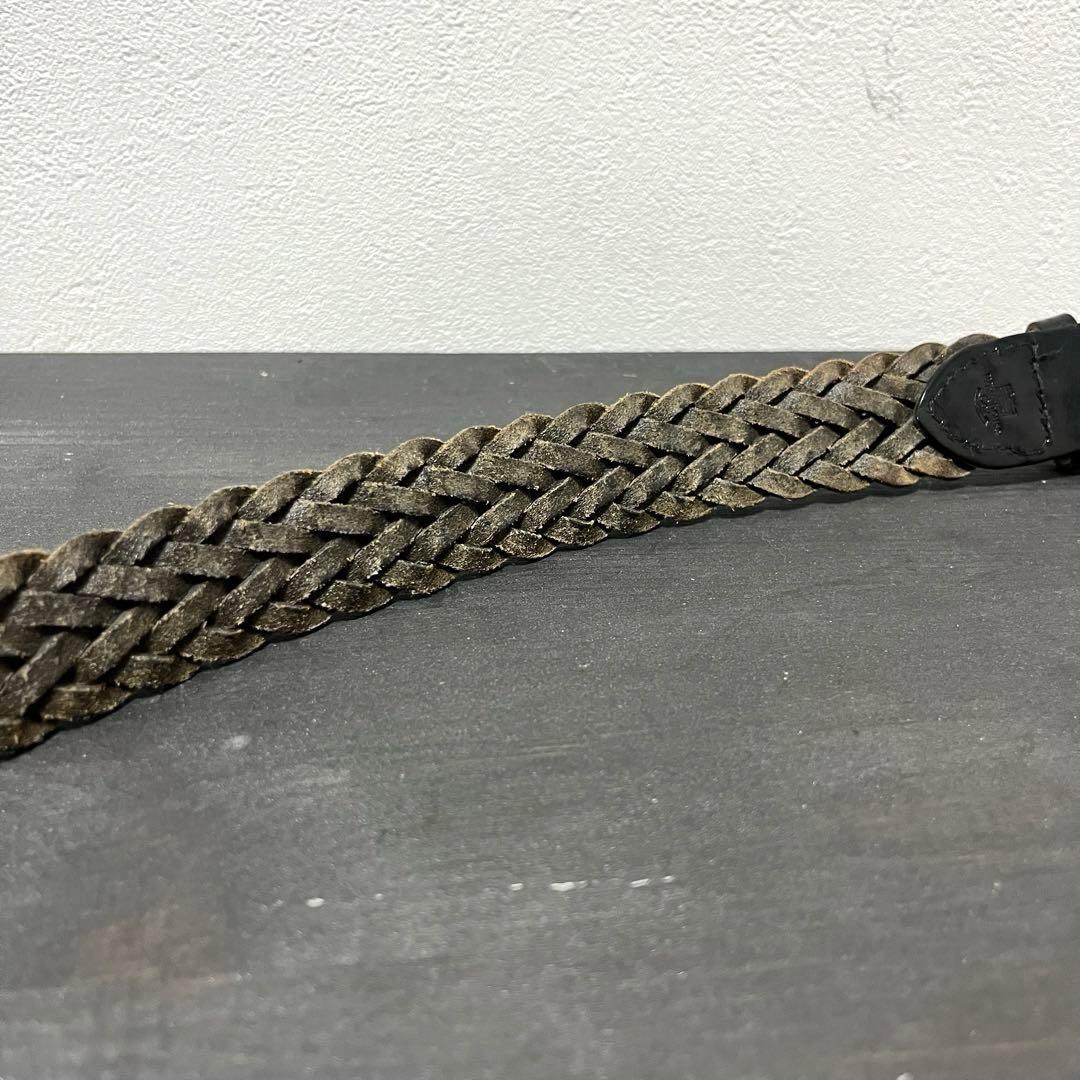 《Whitehouse Cox》Leathbr mesh belt 32/80