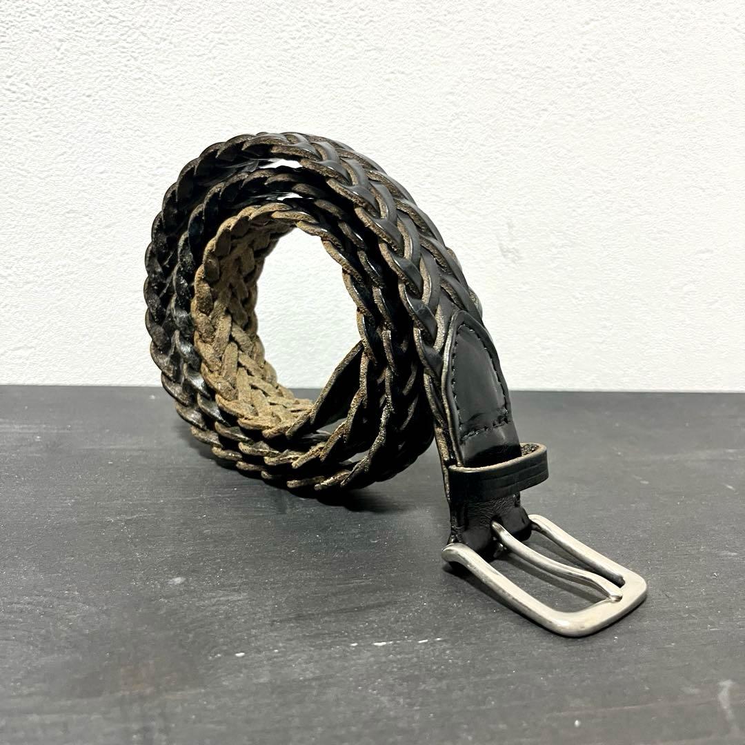 《Whitehouse Cox》Leathbr mesh belt 32/80