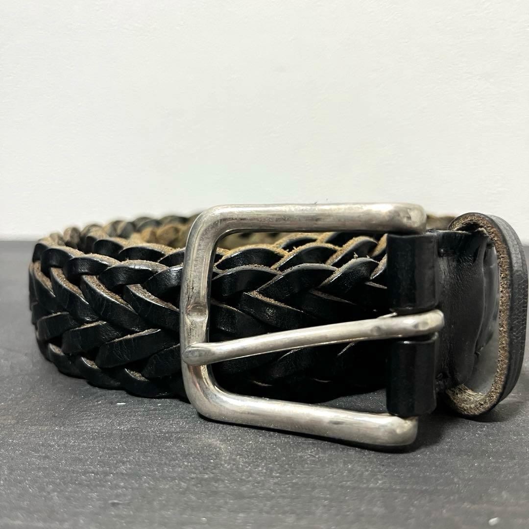 《Whitehouse Cox》Leathbr mesh belt 32/80