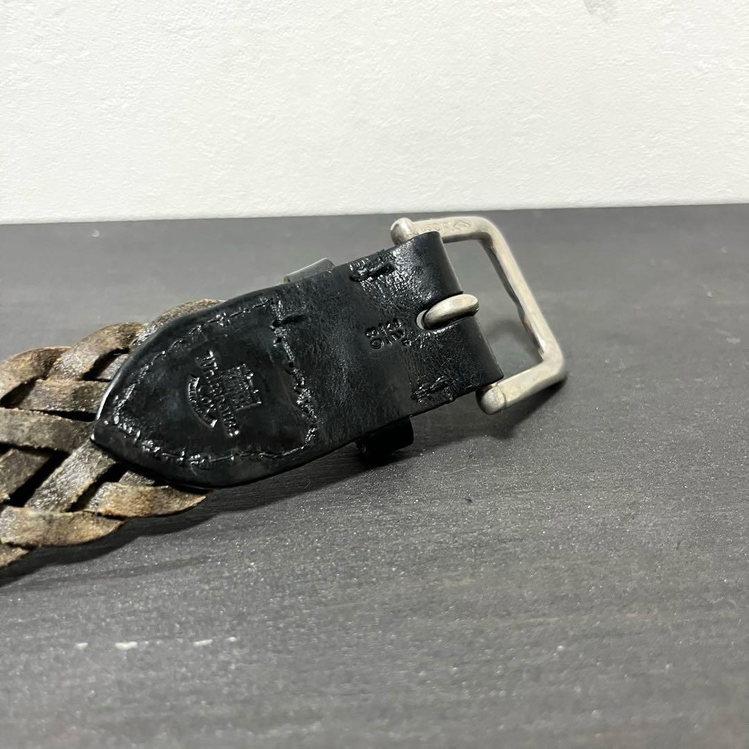 《Whitehouse Cox》Leathbr mesh belt 32/80