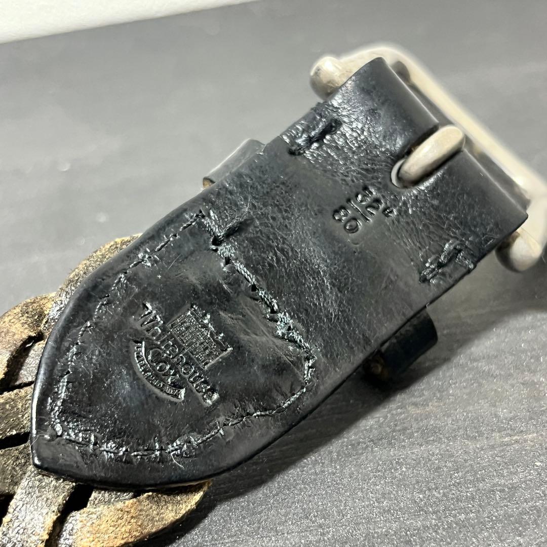 《Whitehouse Cox》Leathbr mesh belt 32/80