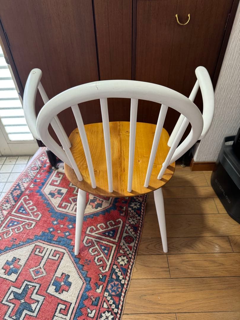 【レア】ERCOL アーコール　フープバックアームチェア　ホワイトペイント