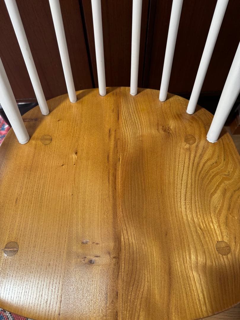 【レア】ERCOL アーコール　フープバックアームチェア　ホワイトペイント