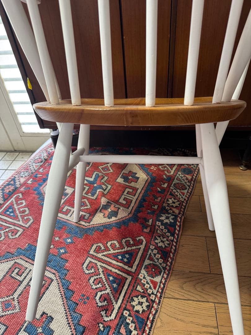 【レア】ERCOL アーコール　フープバックアームチェア　ホワイトペイント