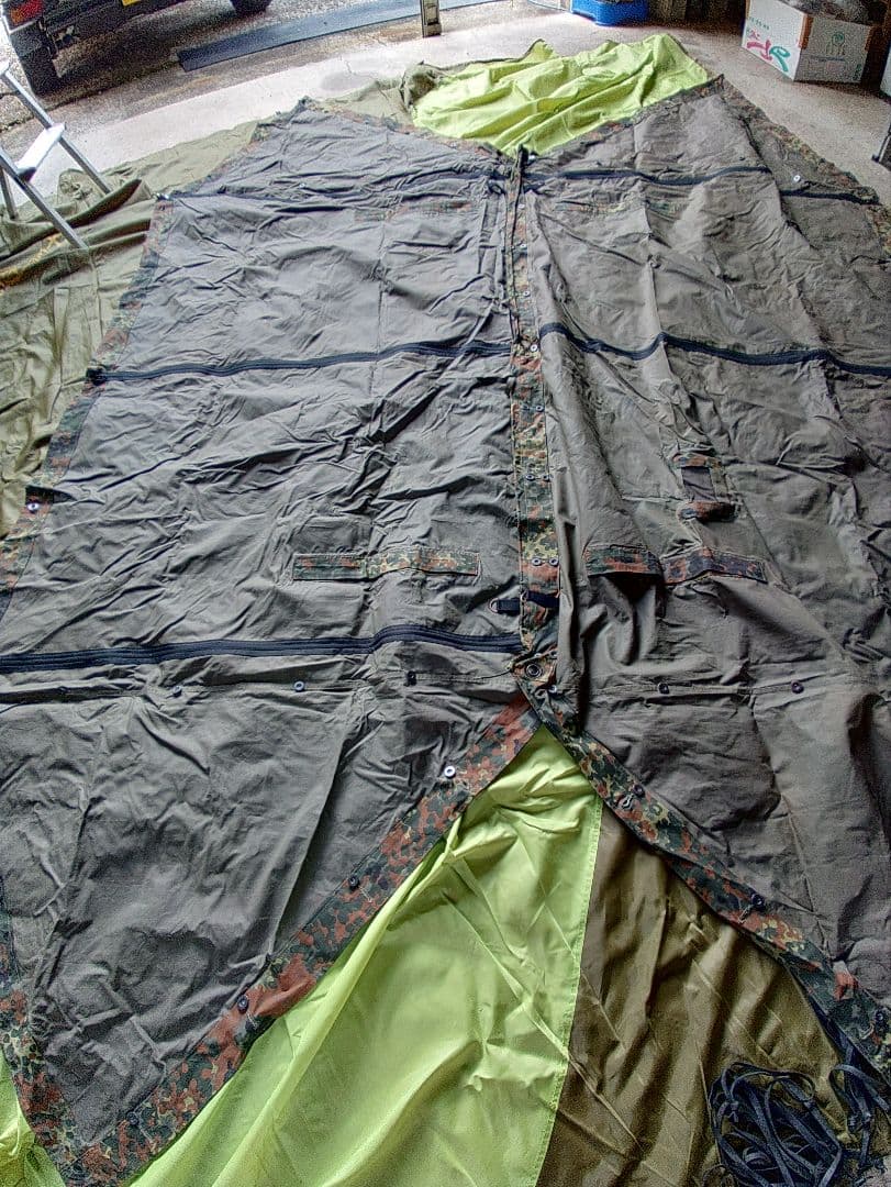 極上！！ドイツ軍　パップテント　3ファスナー x 2ファスナー小窓仕様