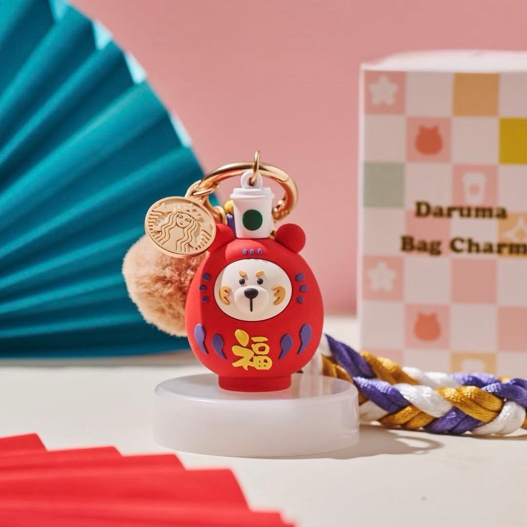 日本未発売】スタバ 2026 旧正月 ベアリスタ 紅白ペア 招き猫 だるま