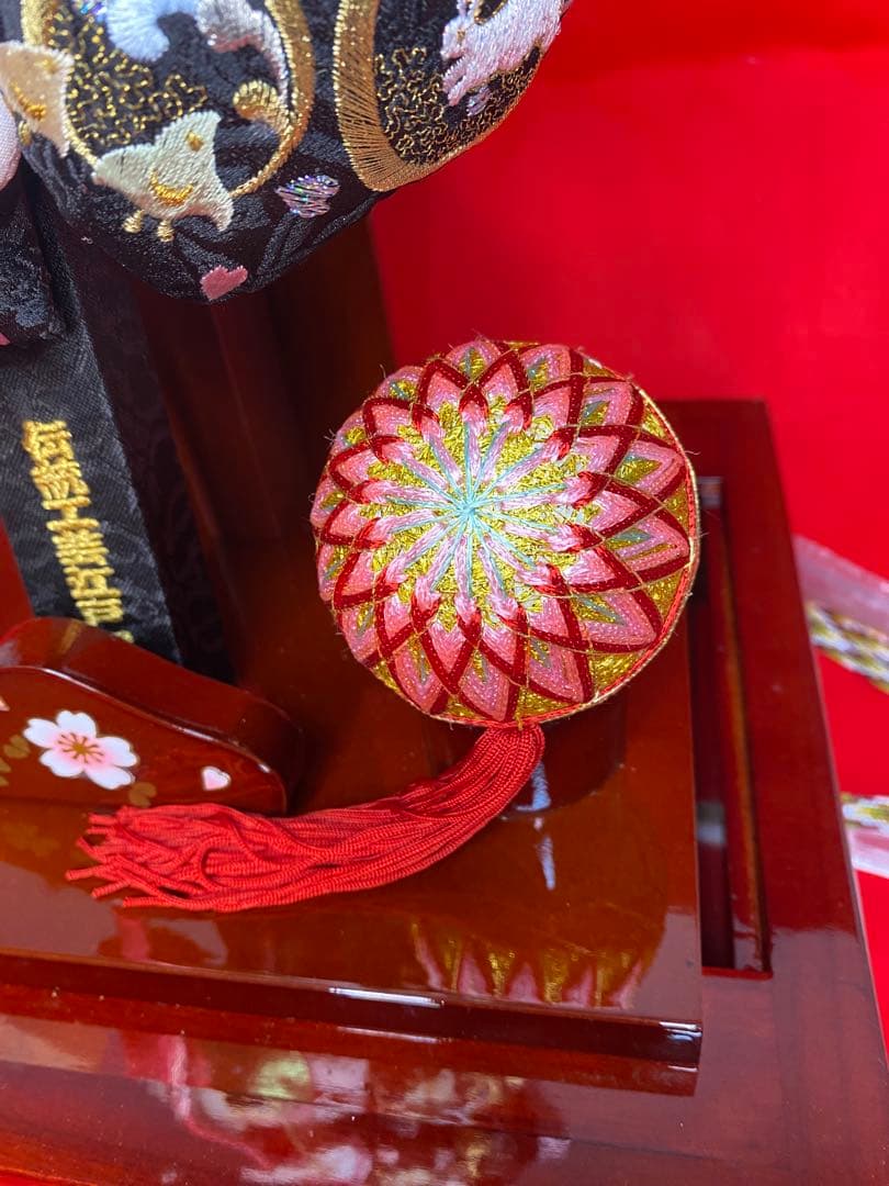 羽子板 アクリルケース花梨刺繍13号・サイズ間口約28×奥