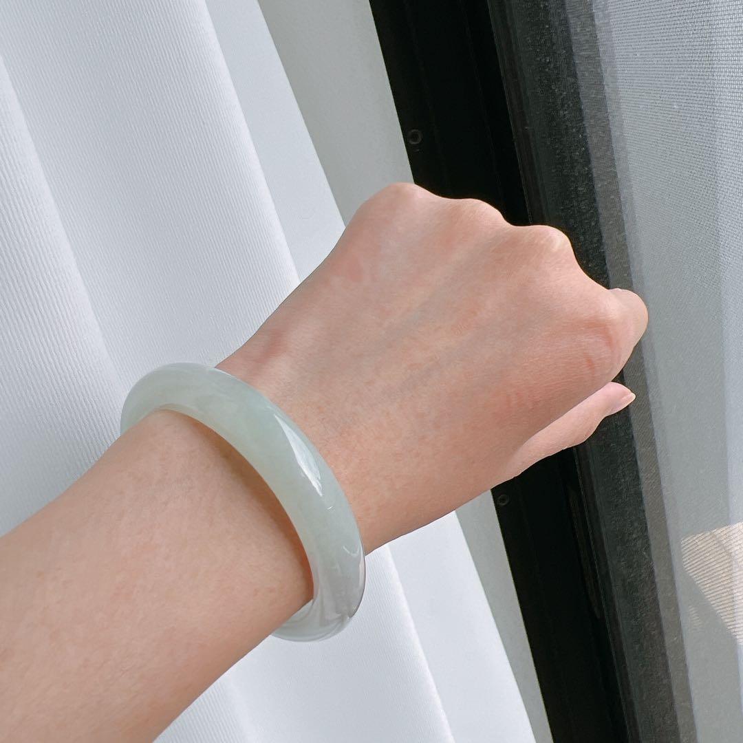 翡翠バングル 鑑定書付き サイズ52-53