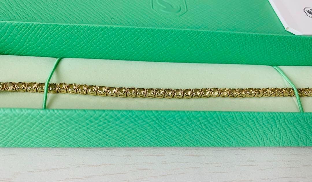 トトロ　スワロフスキー Matrix Tennis ゴールドブレスレットM