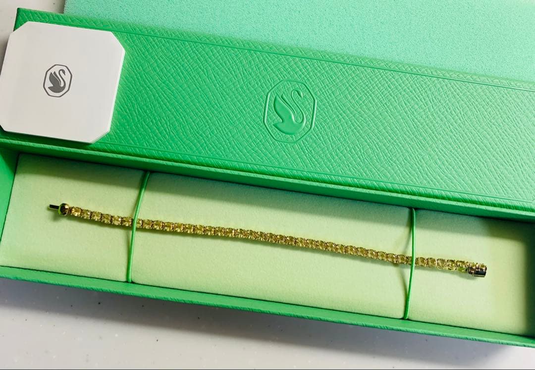 トトロ　スワロフスキー Matrix Tennis ゴールドブレスレットM