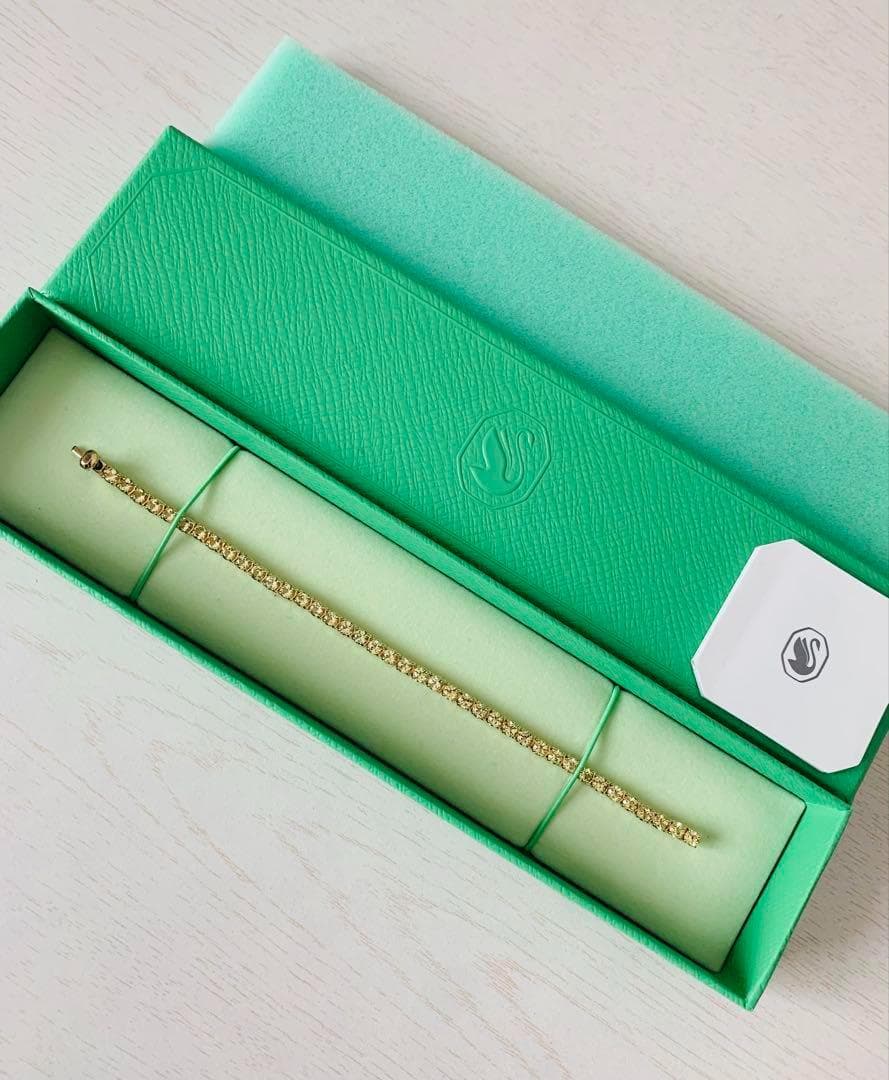 トトロ　スワロフスキー Matrix Tennis ゴールドブレスレットM