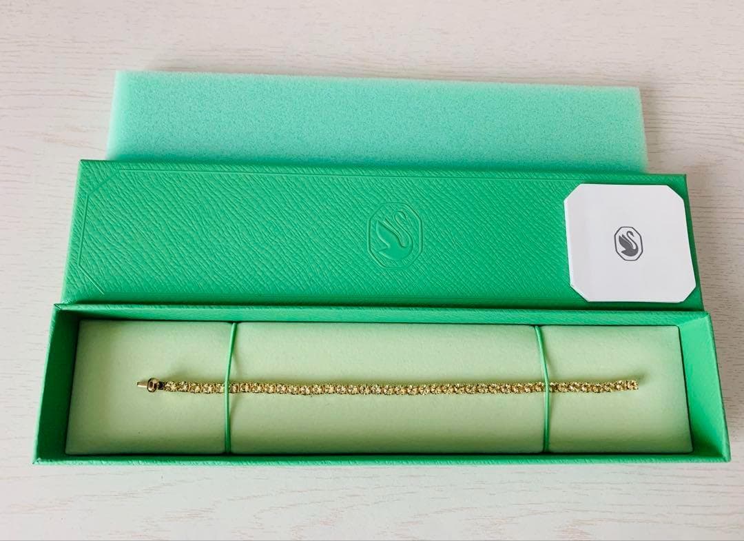 トトロ　スワロフスキー Matrix Tennis ゴールドブレスレットM