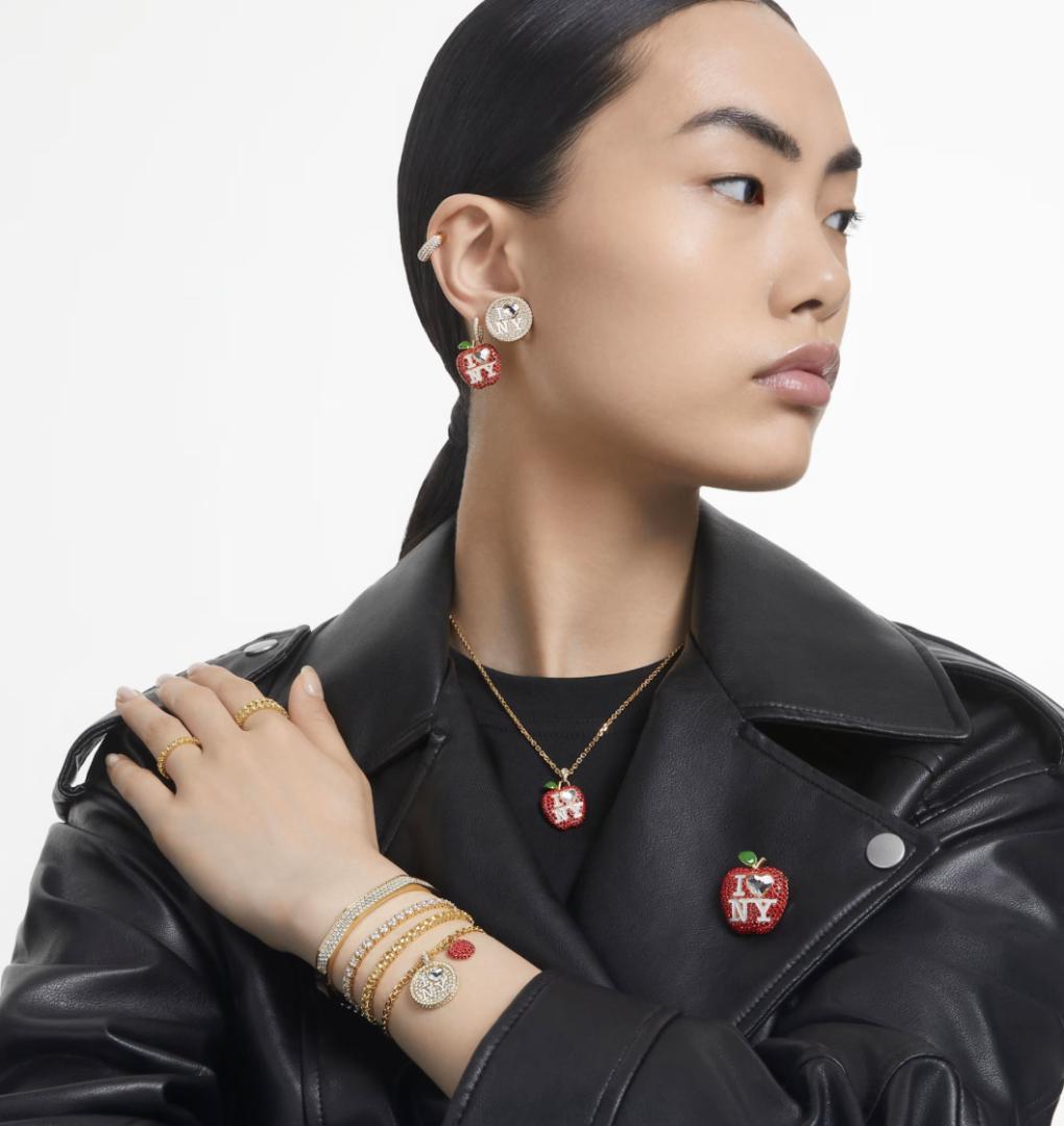 トトロ　スワロフスキー Matrix Tennis ゴールドブレスレットM