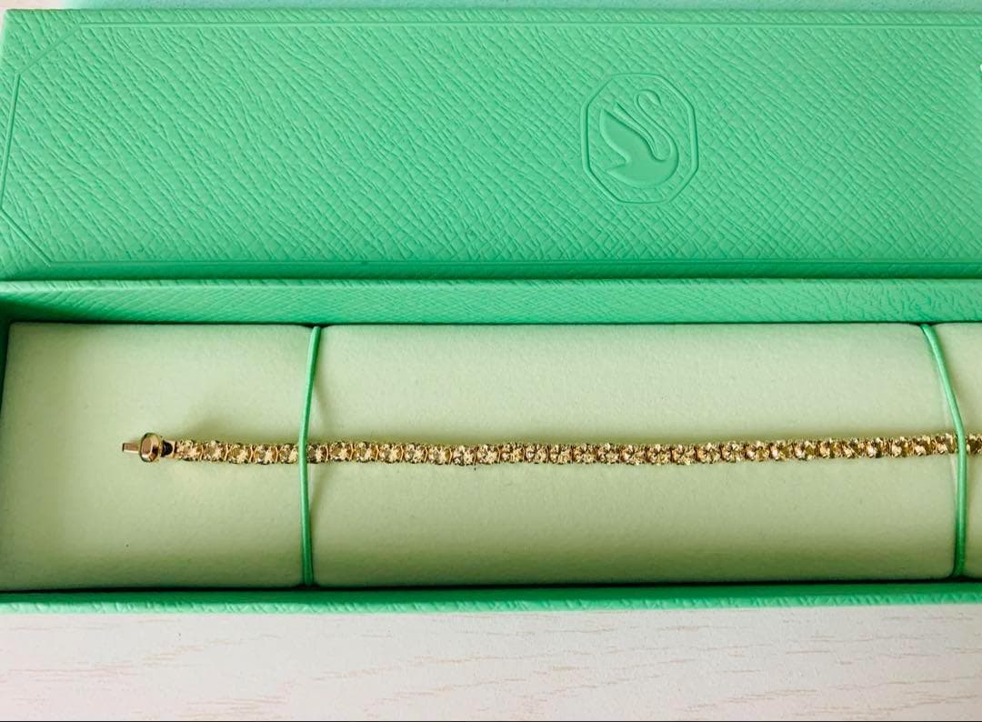 トトロ　スワロフスキー Matrix Tennis ゴールドブレスレットM