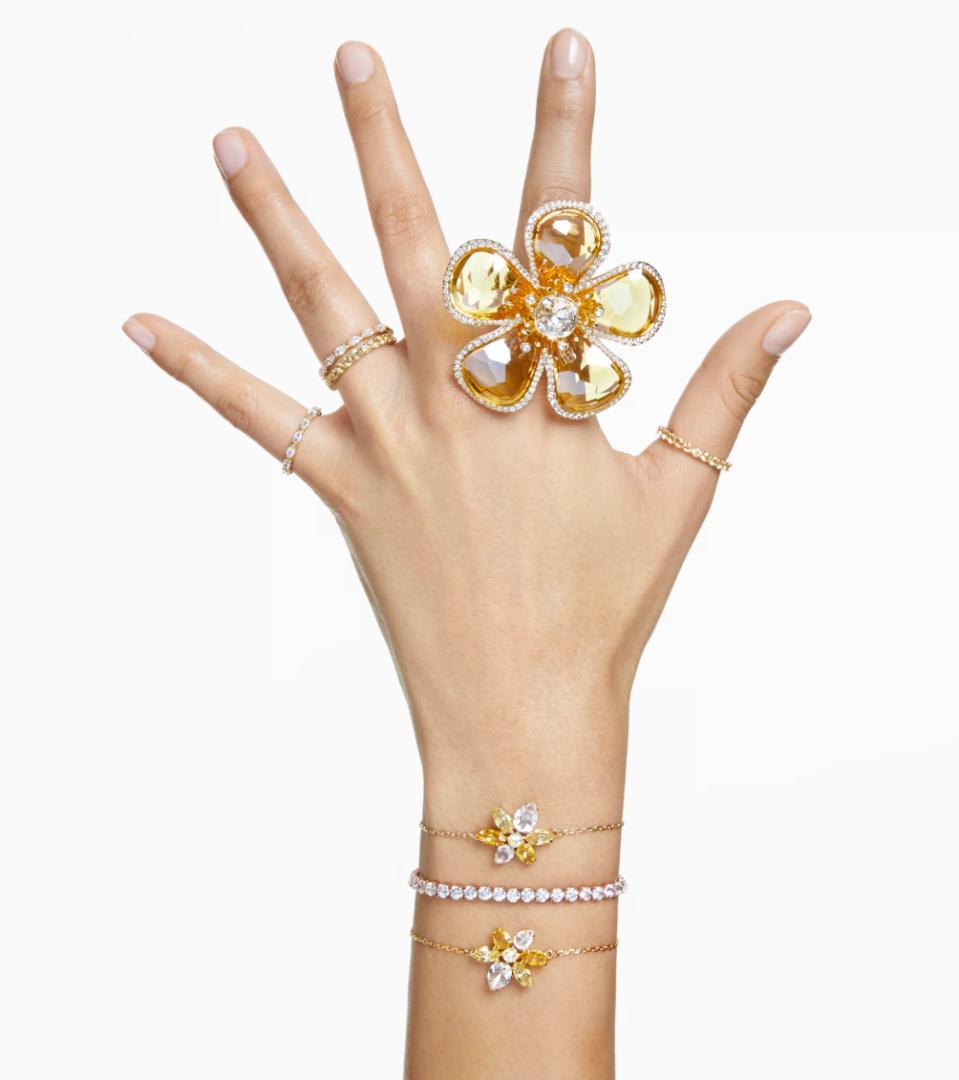 トトロ　スワロフスキー Matrix Tennis ゴールドブレスレットM