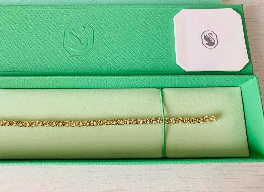 トトロ　スワロフスキー Matrix Tennis ゴールドブレスレットM