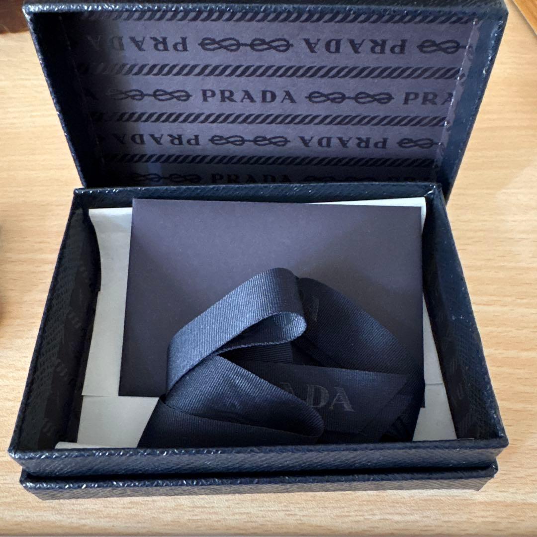 PRADA プラダ キーケース キーリング ブラック×ピンク