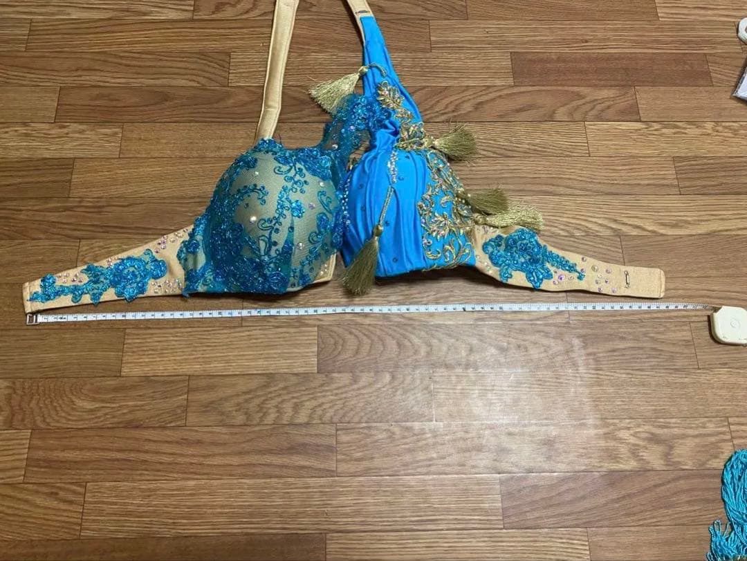 ベリーダンス衣装 ドラムソロ　belly dance costume ターコイズ