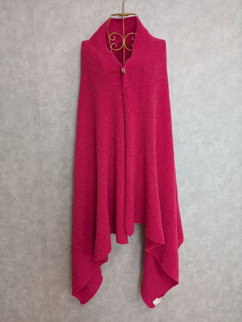 AK+1 BEAMS 大判 ニット ストール マフラー 日本製 ピンク