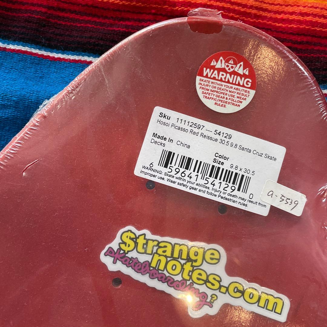 HOSOI スケートボードデッキ サンタクルーズピカソ9.8インチ